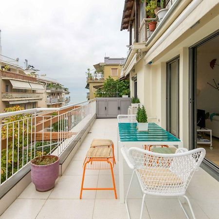 Stylish 3-Bedroom Apartment & Terrace Thessaloniki Exterior foto