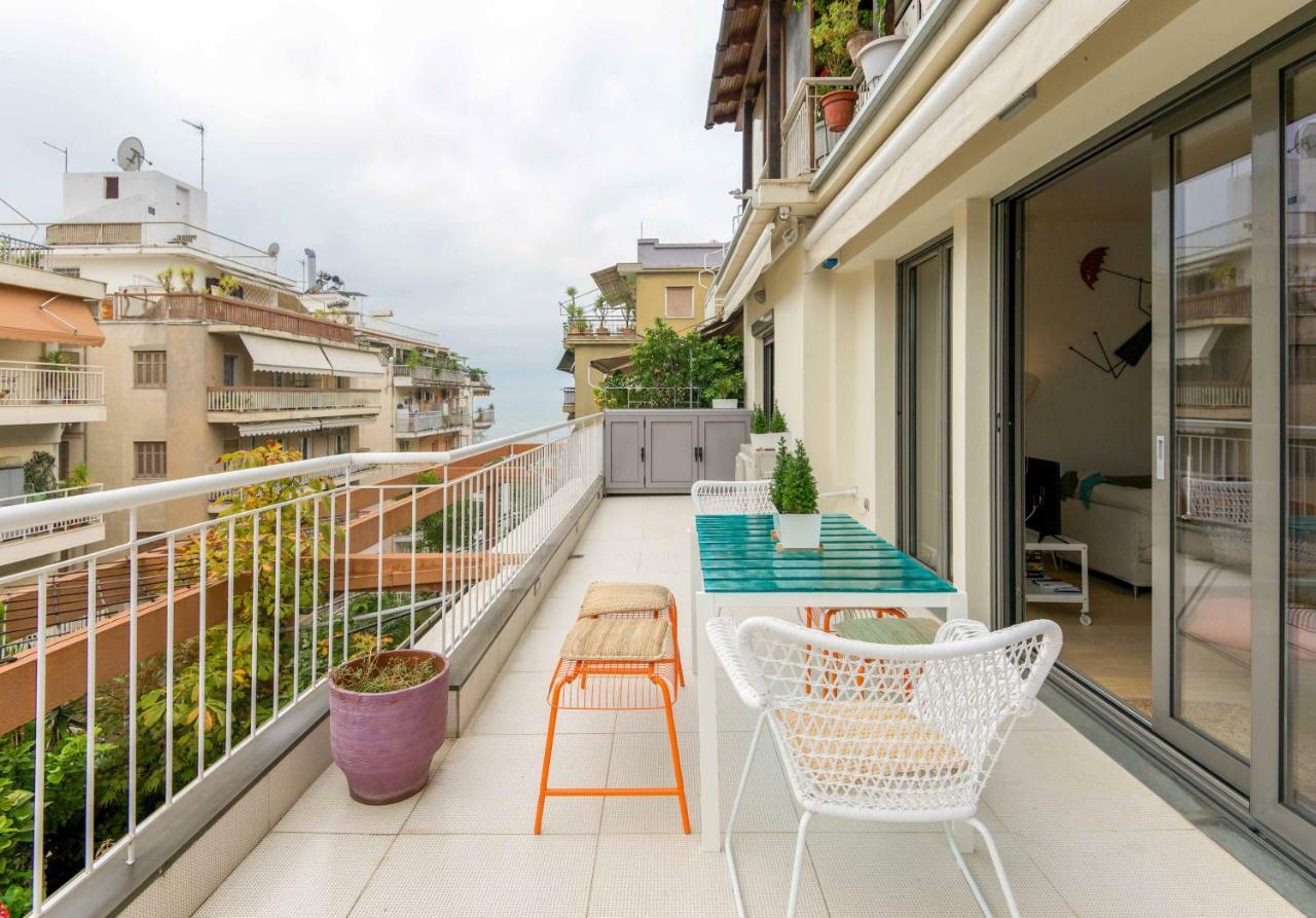 Stylish 3-Bedroom Apartment & Terrace Thessaloniki Exterior foto